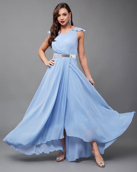 Buy Powder Blue Dresses for Women by MISS CHASE Online | Ajio.com