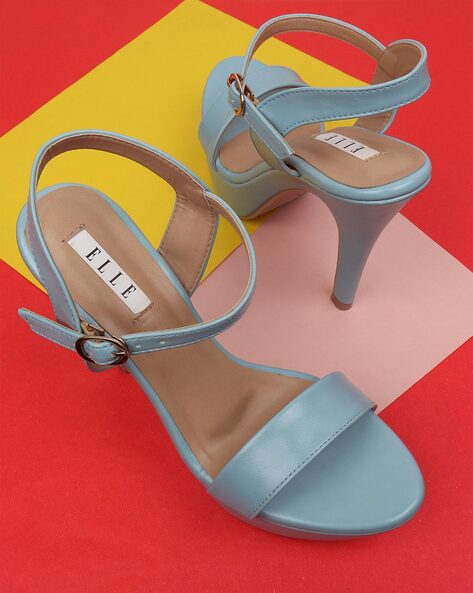 Elle Women Open-Toe Stilettos with Ankle-Strap