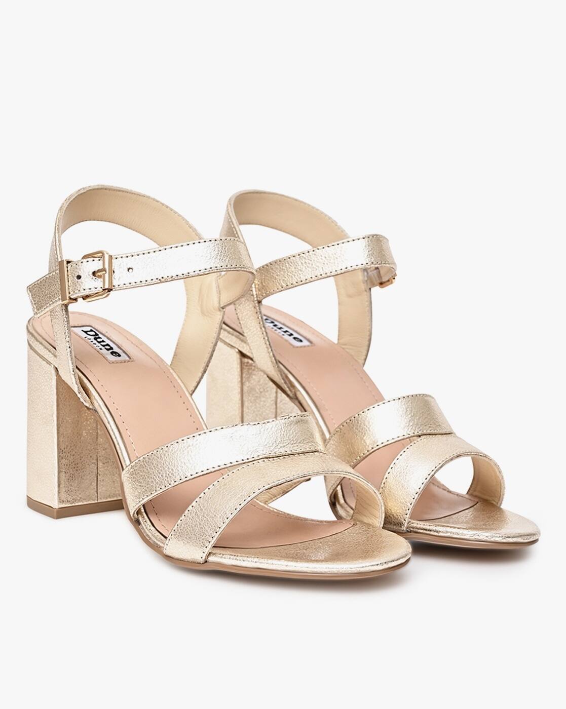 Women Malta Leather Block Heeled Sandals