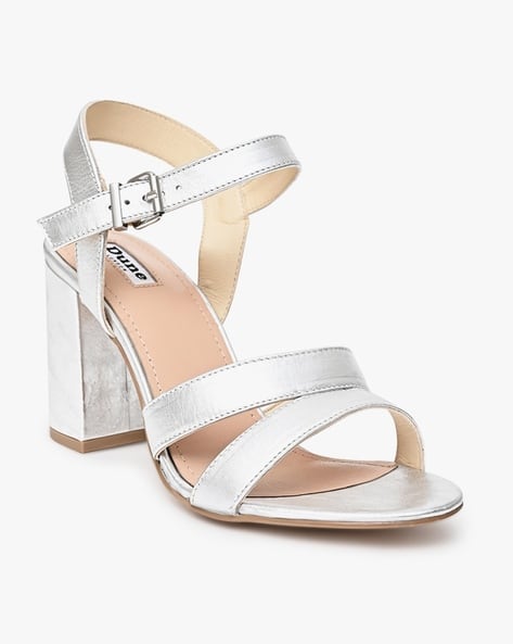Buy Silver-Toned Heeled Sandals for Women by Dune London Online