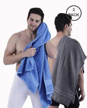dollar Set of 2 Cotton Bath Towels 59" x 30"-picture-19