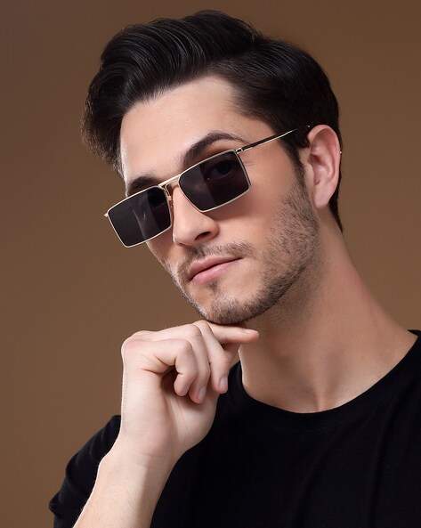 Mens square black sunglasses best sale