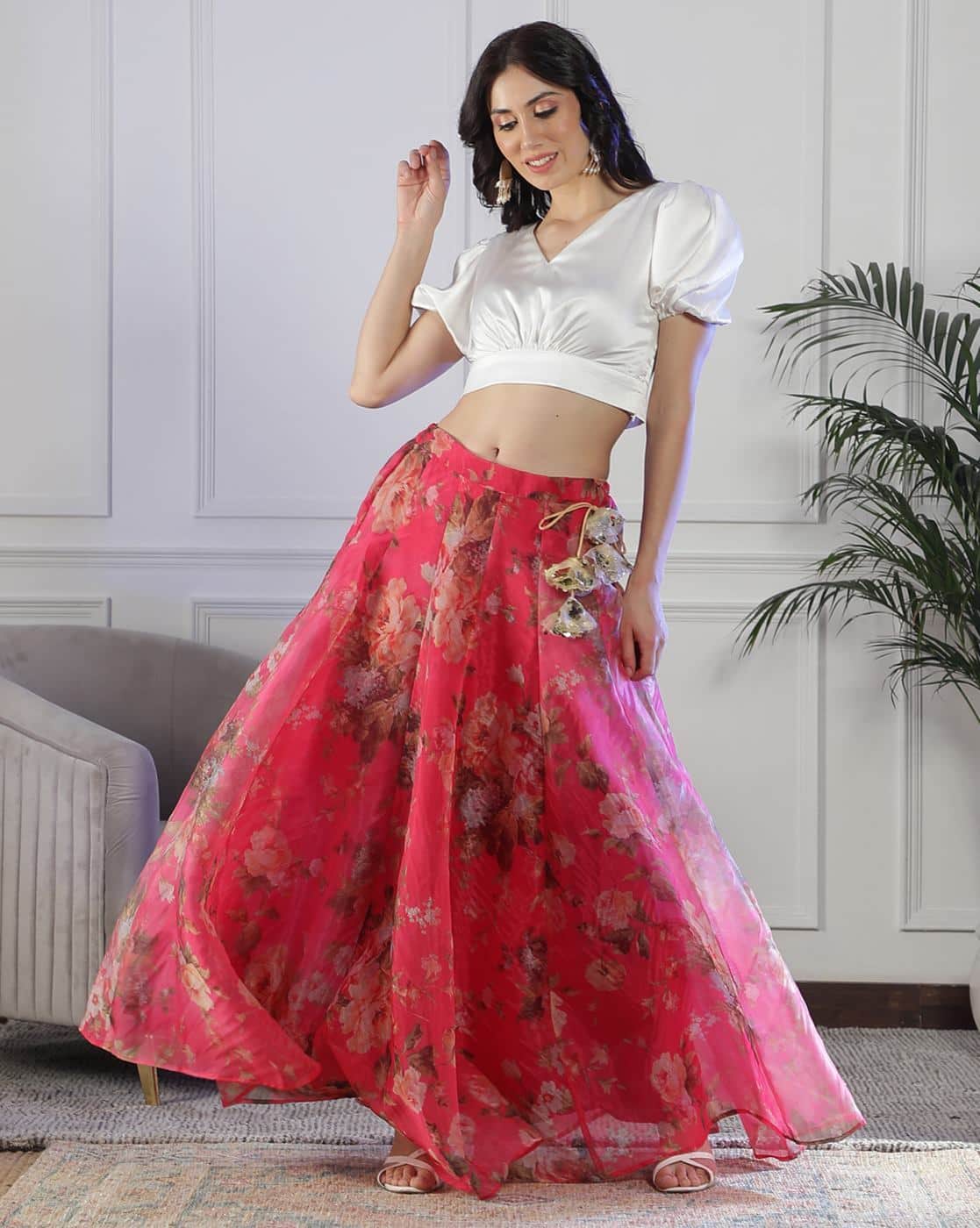 Buy Magenta Skirts & Ghagras for Women by NEUDIS Online