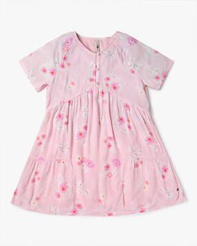 lee cooper Girls Floral Print Tiered Dress-picture-39