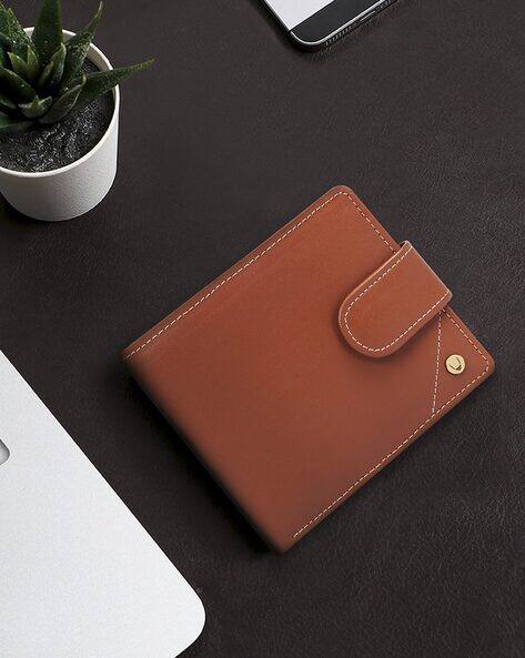 HIDESIGN Bi-Fold Wallet with Metal Logo Accent