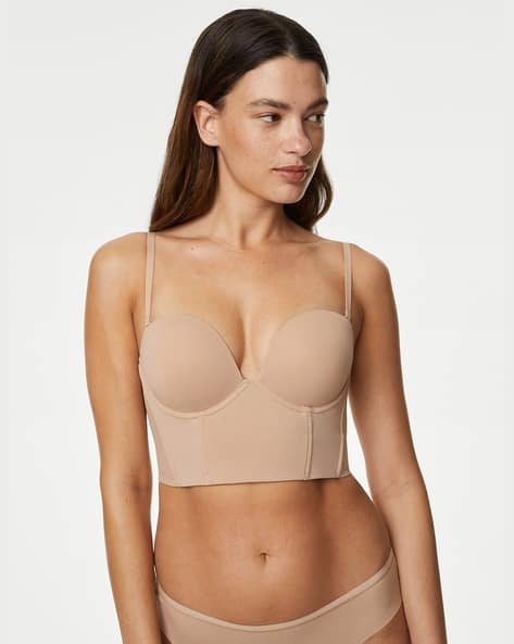 Buy Marks & Spencer Body Define Low Back Wired Pu... Online | Ajio.com