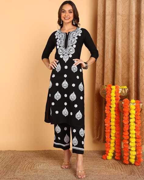 Buy Black Kurta Suit Sets for Women by TOP N THREAD Online