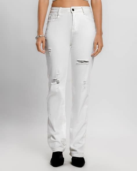 Women Distressed Slim Fit Jeans