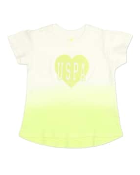 Girls Brand Print Regular Fit Round-Neck T-Shirt-image-18