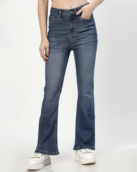 Women Mid-Wash Bootcut Jeans