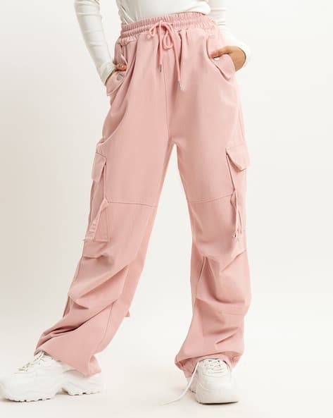 Buy Pink Trousers Pants for Women by Freakins Online