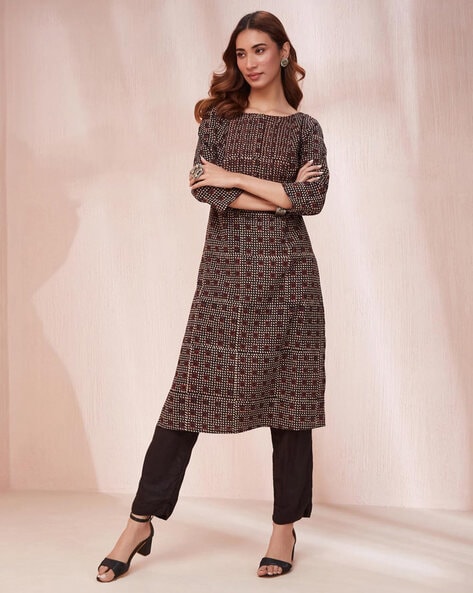 Fabindia black kurta best sale