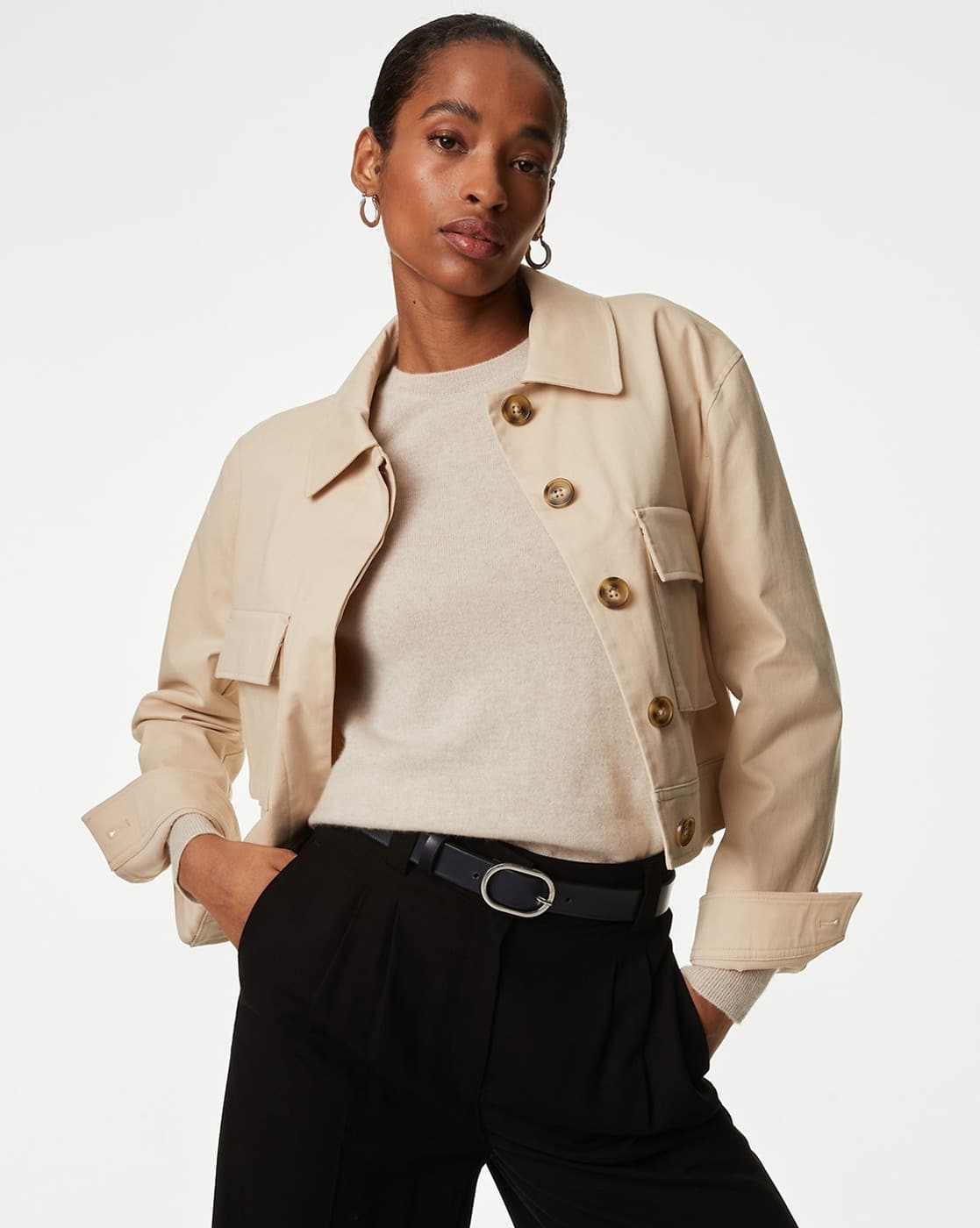 Buy Beige Jackets & Coats for Women by Marks & Spencer