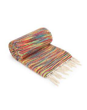 mezposh Striped Sofa Throw with Tassels-picture-21