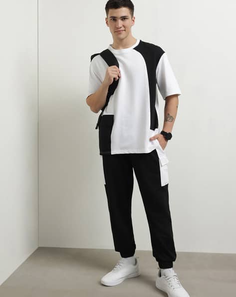 t shirt joggers set mens