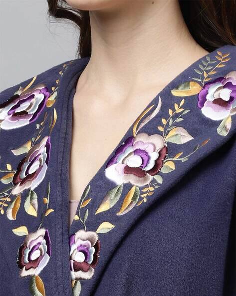 floral embroidered coat