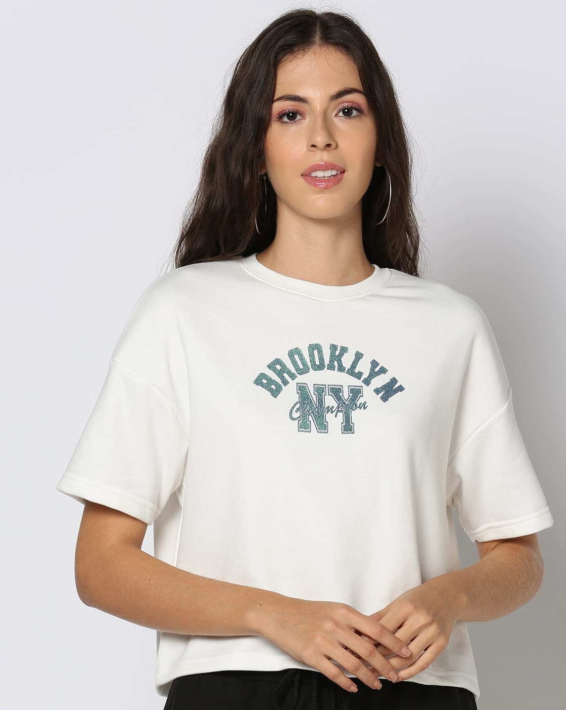 Buy Off White Tshirts for Women by Teamspirit Online | Ajio.com