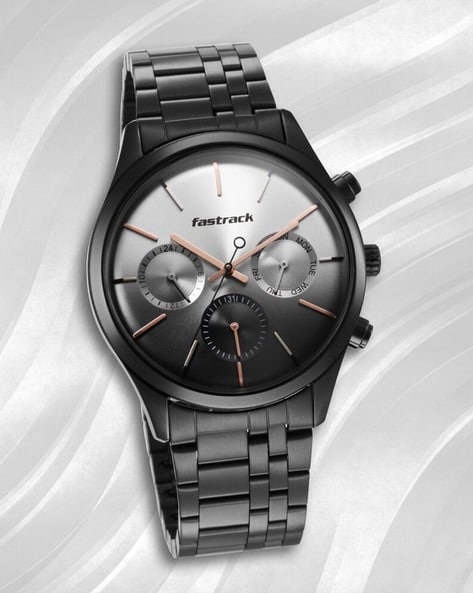 Fastrack black watch for man best sale