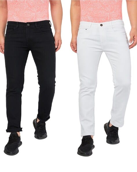 Men Pack of Slim Fit Jeans with 5-Pocket Styling