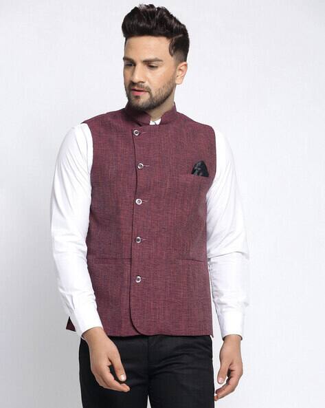 KLOTTHE Men Heathered Regular Fit Nehru Jacket