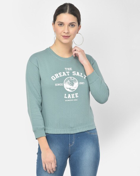 Buy Green Sweatshirt Hoodies for Women by NUMERO UNO Online Ajio