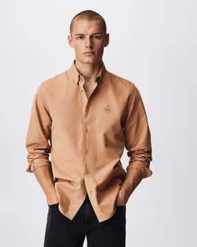 mischief monkey Men Tailored Fit Shirt with Logo Embroidery-picture-13