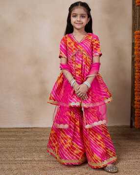pspeaches Girls Embroidered 3-Piece Kurta Suit Set-picture-35