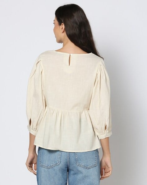 boat neck peplum top