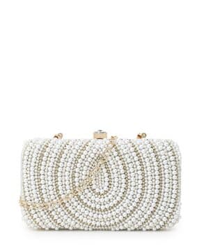 anekaant Embellished Clutch with Chain Strap-picture-42
