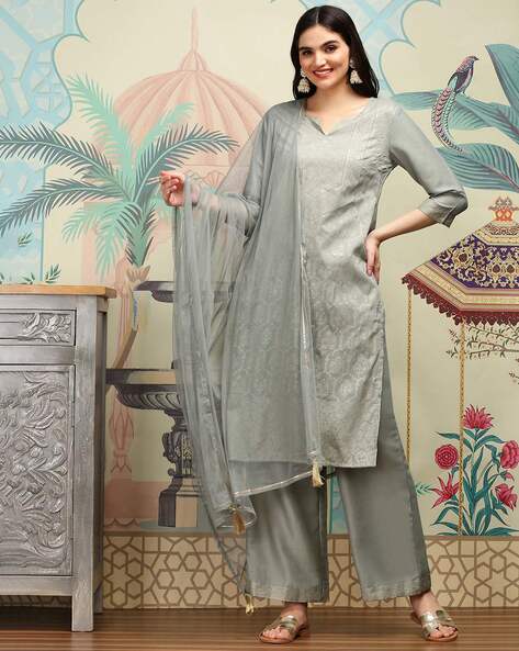 Women Printed Straight Kurta Set Price in India