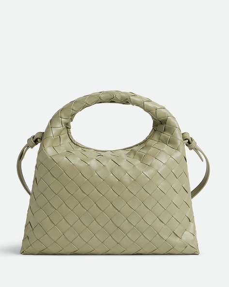 【関税&送料込】Bottega Veneta Drop Small Hobo Bag In Intrec Bottega Veneta Small Drop Bag - Brown Shoulder Bags