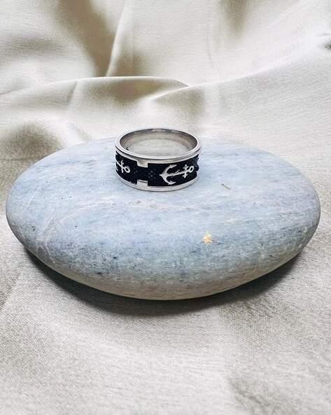 Men Sterling Silver Band Ring