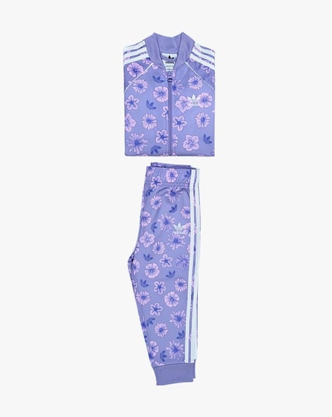 Adidas Floral Purple Adidas Set Sst Tracksuit Adidas Floral