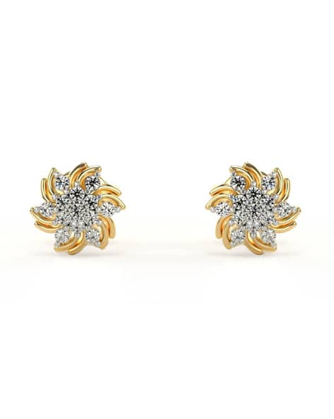Gold Earrings Designs Candere Diamond Earrings In Kalyan Jewellers