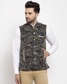 klotthe Men Printed Regular Fit Nehru Jacket-picture-34