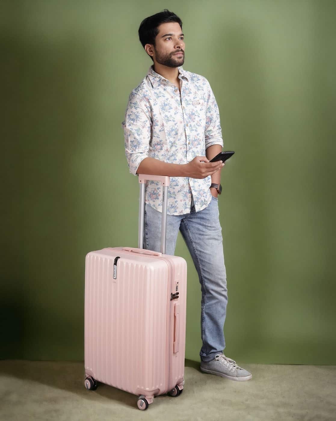 Buy PINK Luggage Trolley Bags for Women by 3G Online