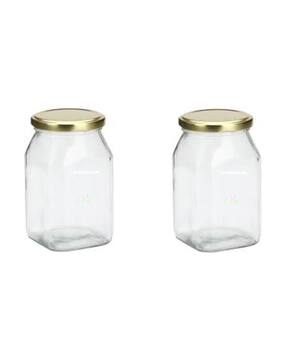 afast Set of 2 Versatile Glass Container Jars with Lids-picture-33