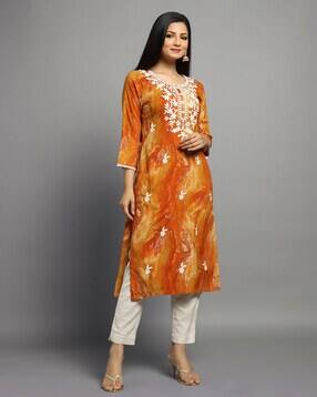 nyrika Women Embroidered Straight Kurta-picture-15