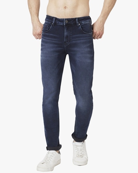 Spykar Men Mid-Wash Skinny Fit Jeans