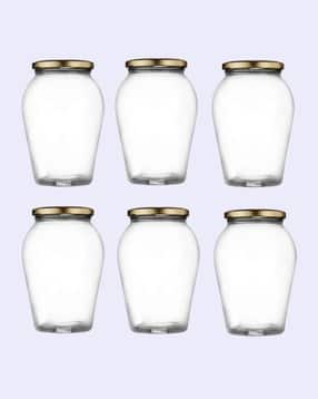 afast Set of 6 Versatile Glass Container Jars with Lids-picture-30
