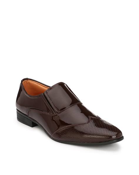 Hirel's Panelled Slip-On Derby Shoes with Broguing