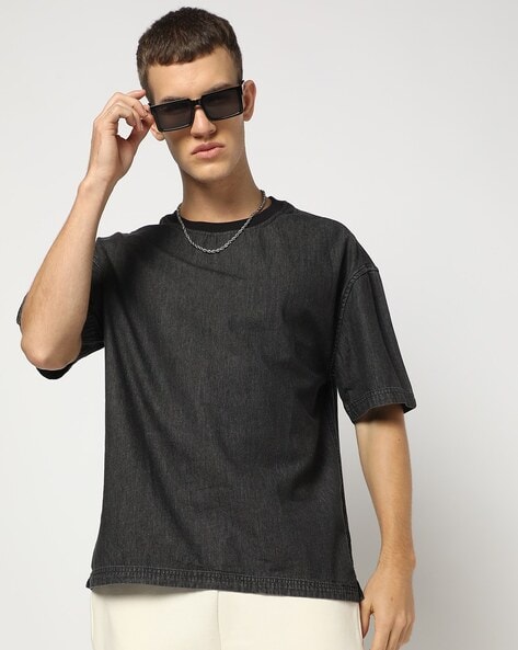 Men Oversized Fit Crew-Neck T-Shirt