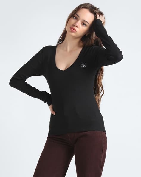 Buy Black Sweaters Cardigans for Women by Calvin Klein Jeans
