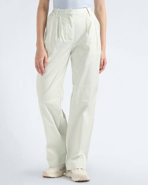 Calvin Klein Jeans Women Relaxed Fit Pleat-Front Utility Pants