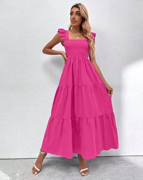 Buy Pink Dresses for Women by Yuniqee Online