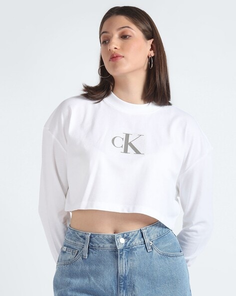 Calvin klein white top womens best sale