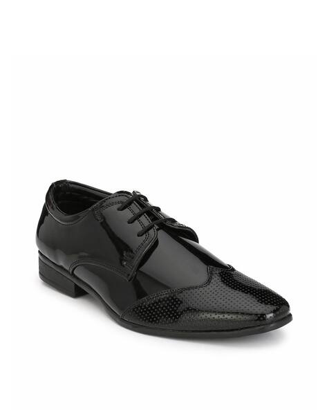 Hirel's Panelled Lace-Up Derby Shoes with Broguing