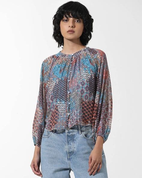 Buy bLUE Tops for Women by ONLY Online