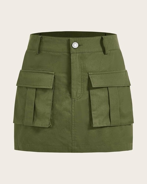 Buy Olive Green Skirts for Women by LA CHIC PICK Online