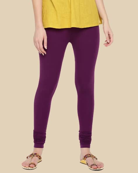 Buy Purple Leggings for Women by DeMoza Online